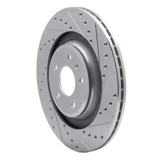 R1 Concepts EDZ-73066R Brake Rotor Drilled and Slotted Silver